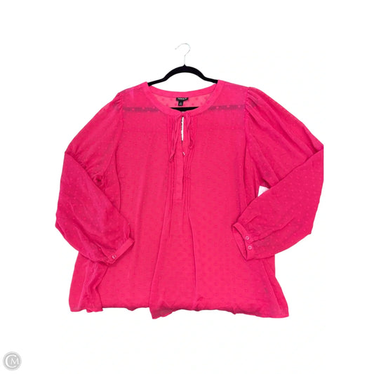 Top Long Sleeve By Torrid In Pink, Size: 3x