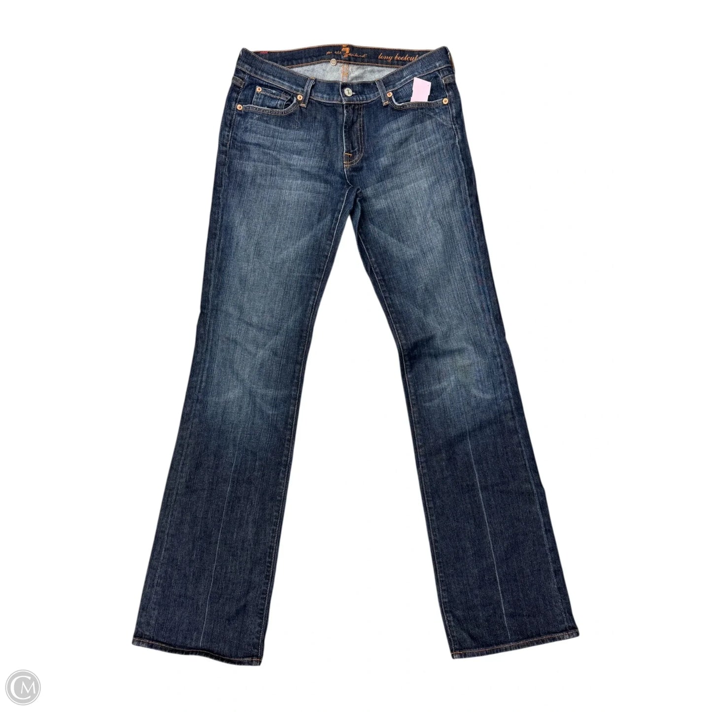 Jeans Boot Cut By 7 For All Mankind In Blue Denim, Size: 10