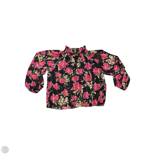 Blouse Long Sleeve By Clothes Mentor In Floral Print, Size: 1x