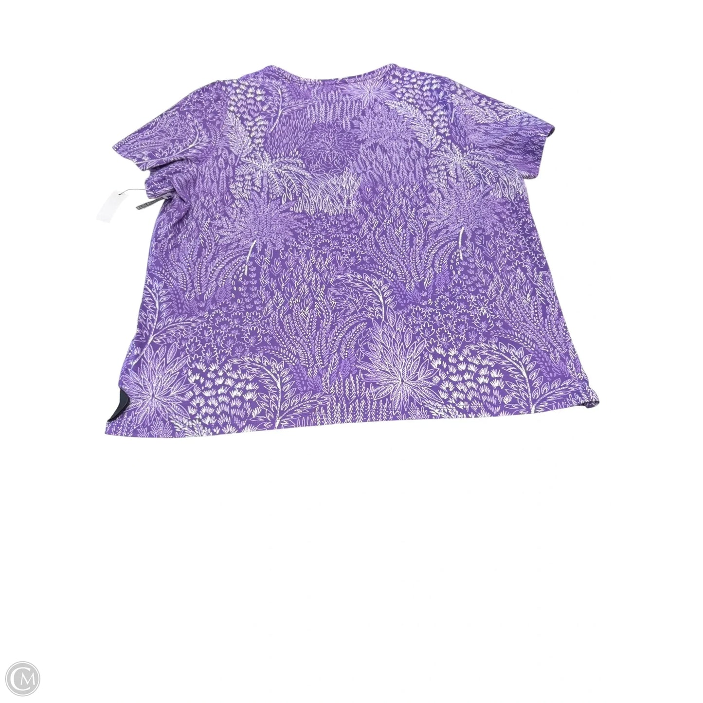 Top Short Sleeve By Talbots In Purple, Size: 2x