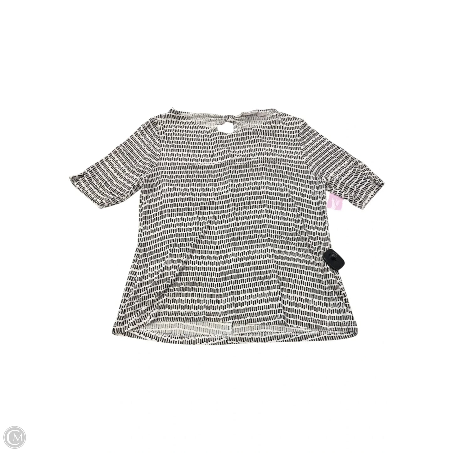 Top Short Sleeve By Chicos In Geometric Pattern, Size: S