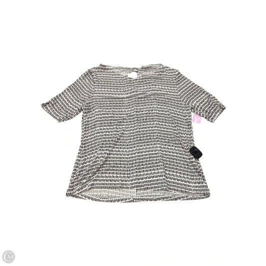 Top Short Sleeve By Chicos In Geometric Pattern, Size: S