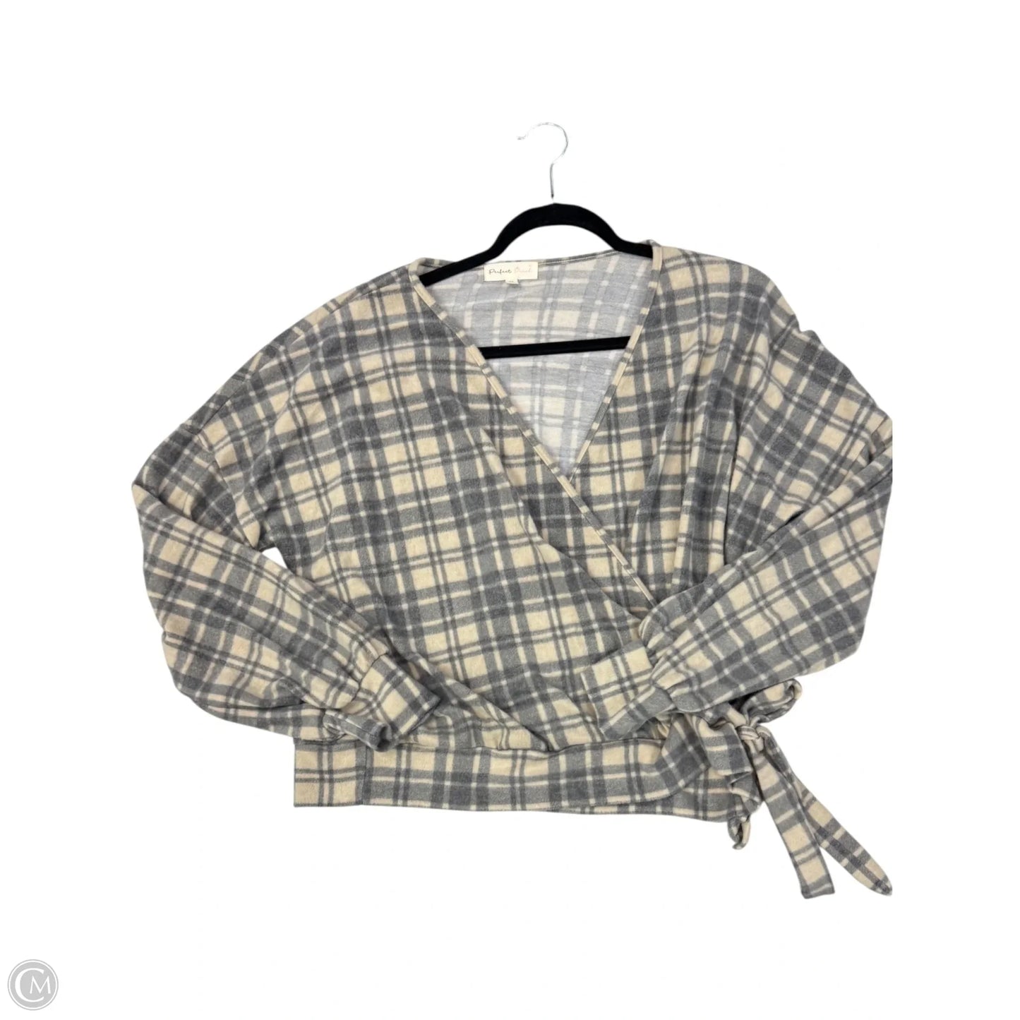Top Long Sleeve By Cmc In Plaid Pattern, Size: Xl