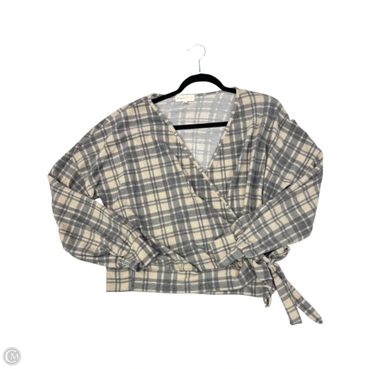 Top Long Sleeve By Cmc In Plaid Pattern, Size: Xl