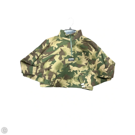 Sweatshirt Collar By Adidas In Camouflage Print, Size: S