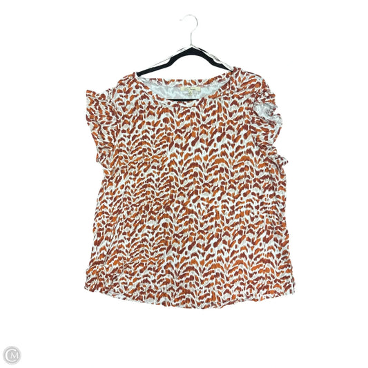 Top Short Sleeve By Clothes Mentor In Orange, Size: 2x