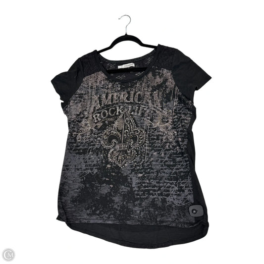 Top Short Sleeve By Maurices In Black, Size: 1x