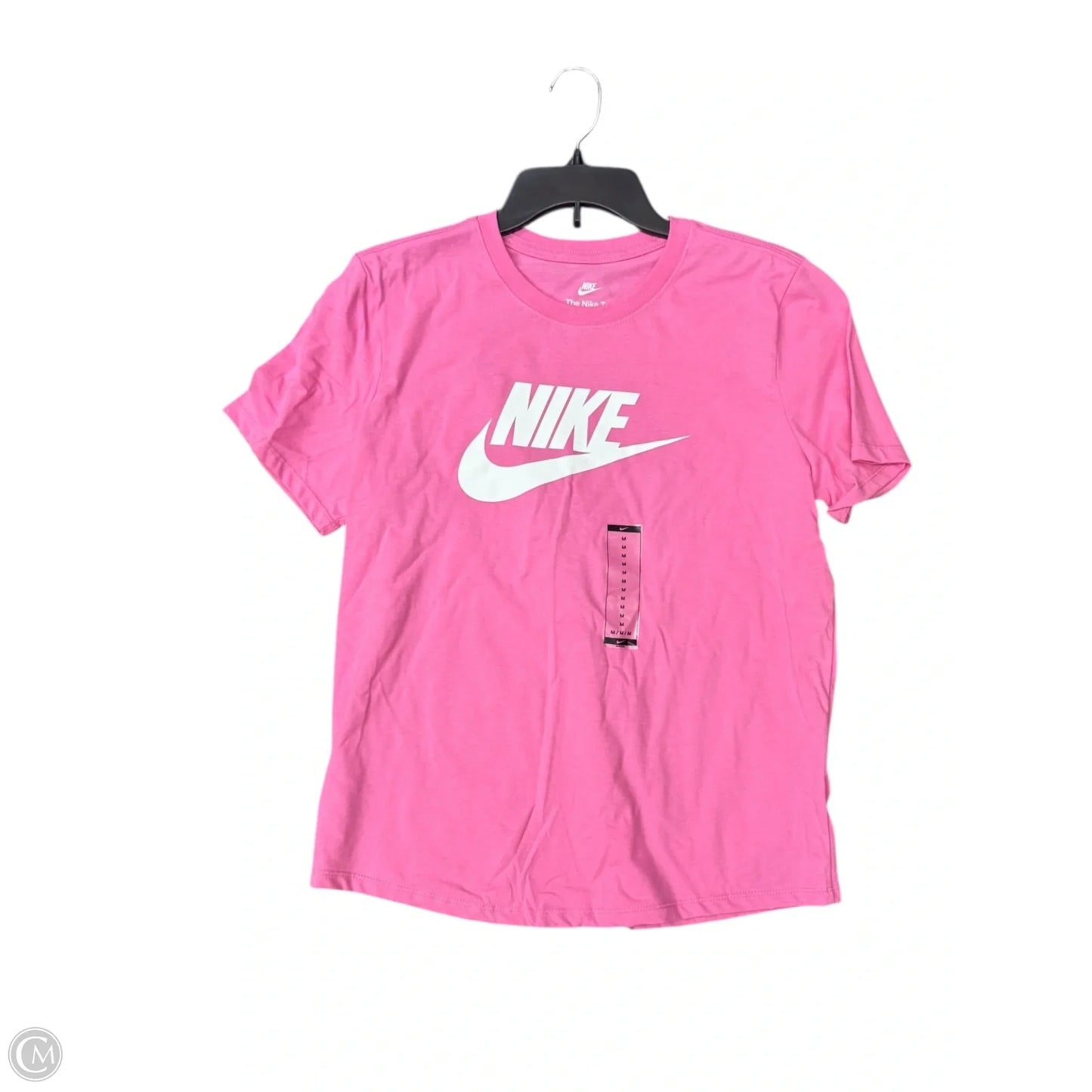 Athletic Top Short Sleeve By Nike In Pink, Size: M