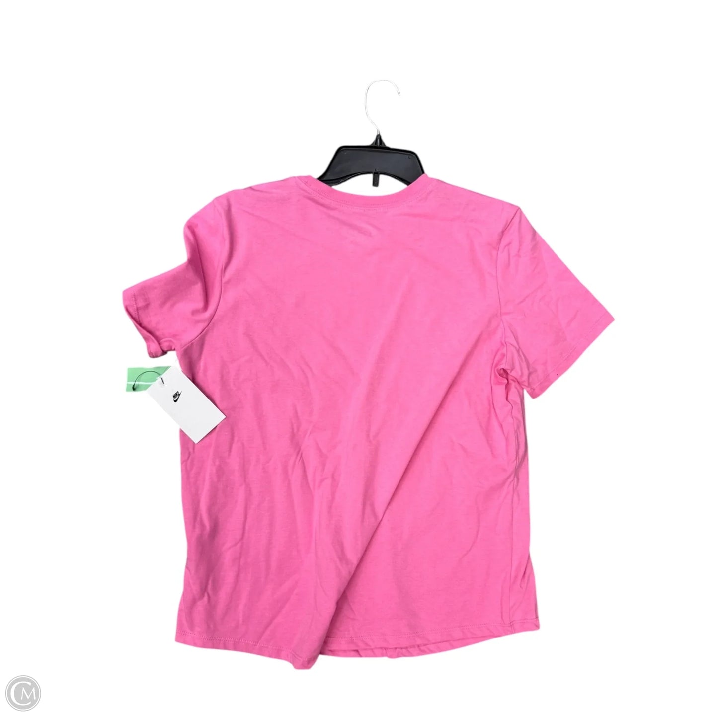 Athletic Top Short Sleeve By Nike In Pink, Size: M