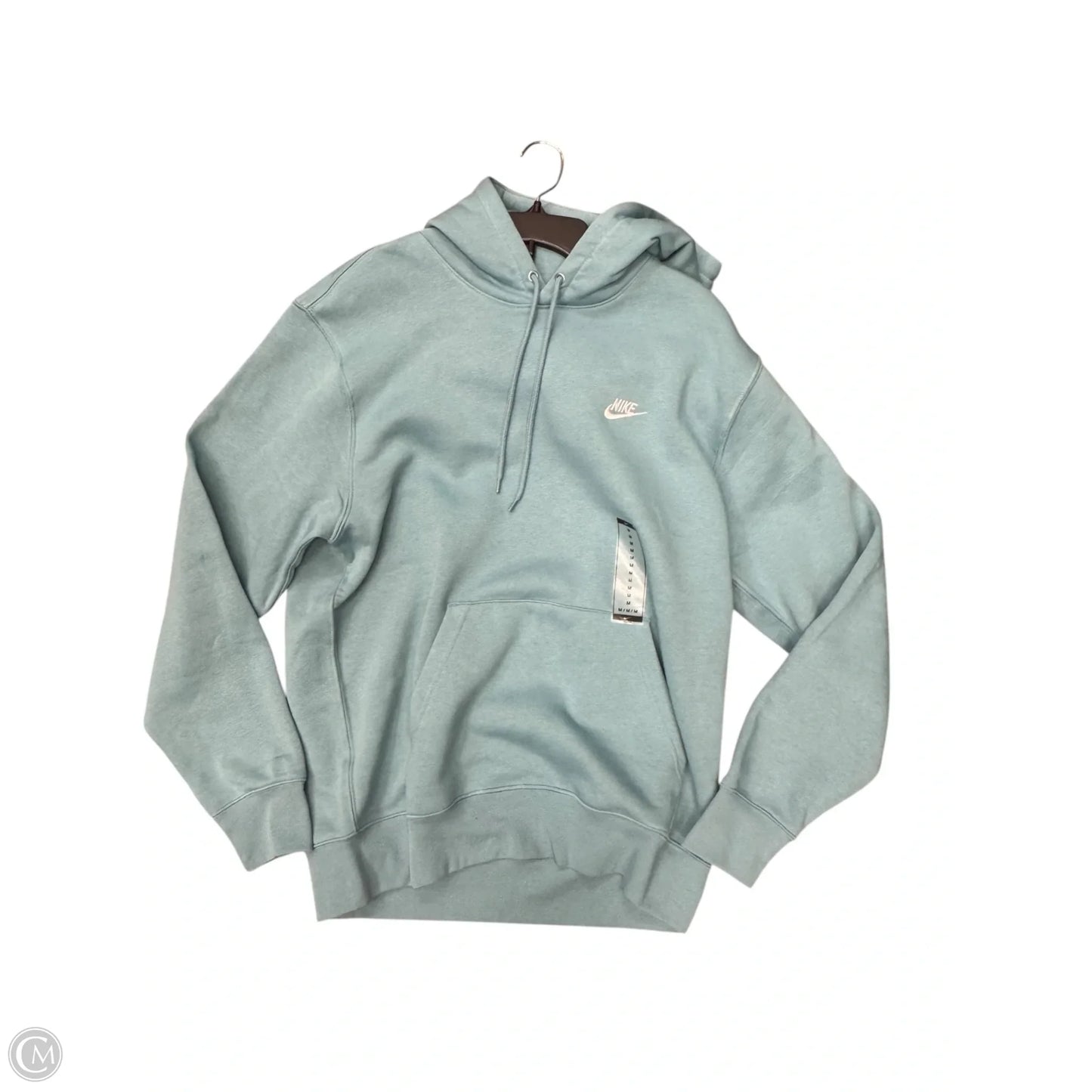 Sweatshirt Hoodie By Nike In Aqua, Size: M