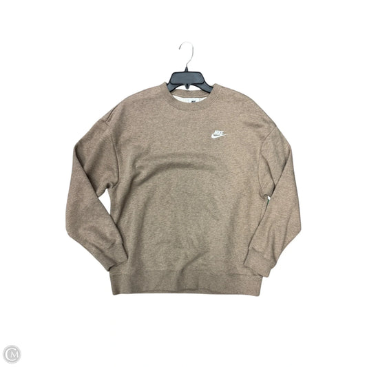 Sweatshirt Crewneck By Nike In Brown, Size: S