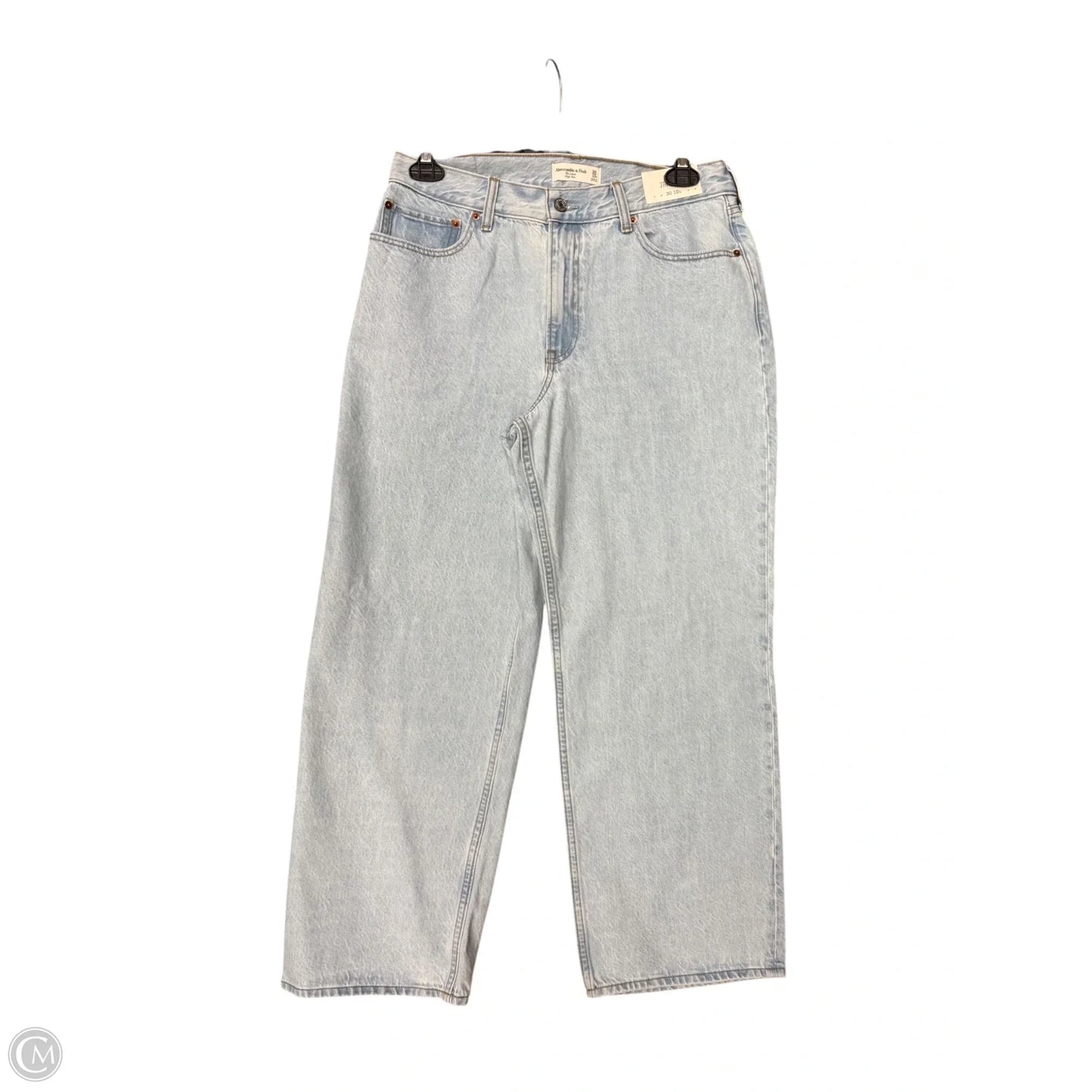 Jeans Wide Leg By Abercrombie And Fitch In Blue Denim, Size: 10