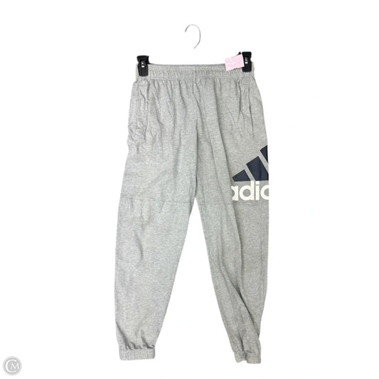 Athletic Pants By Adidas In Grey, Size: M