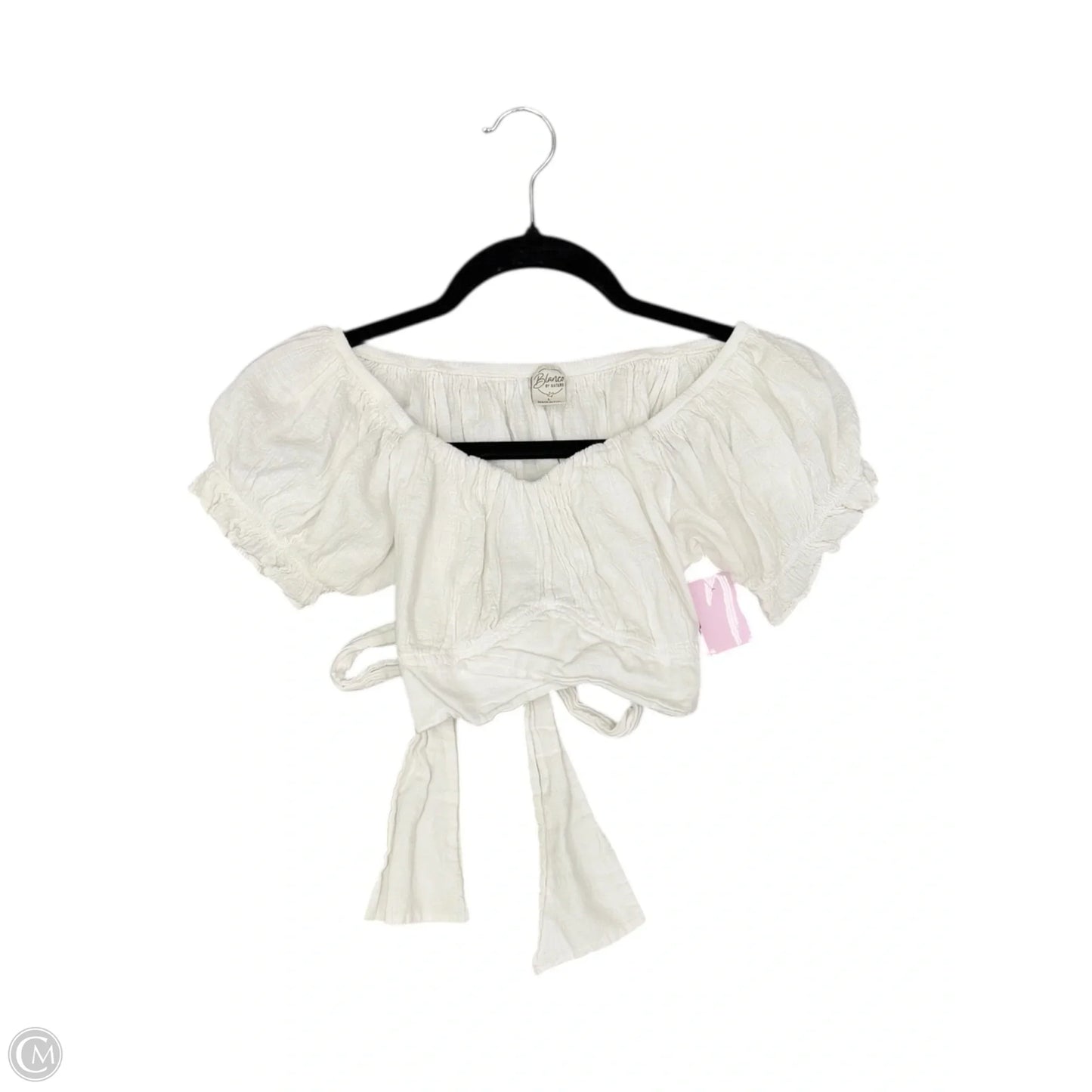 Top Short Sleeve By Cmc In White, Size: L