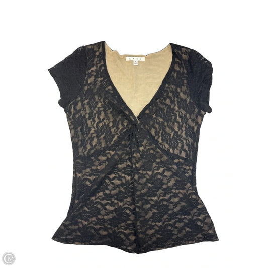 Top Short Sleeve By Cabi In Black, Size: M