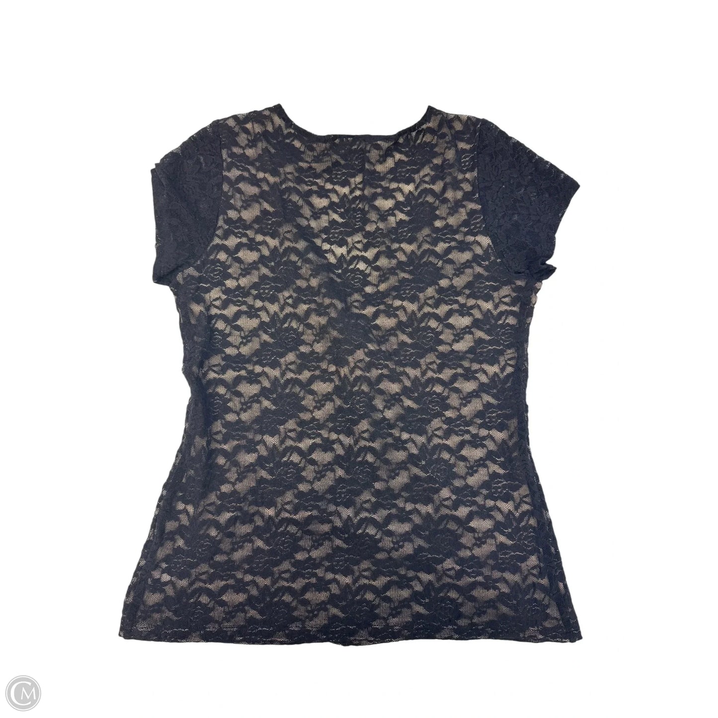 Top Short Sleeve By Cabi In Black, Size: M