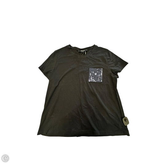 Top Short Sleeve By Dkny In Navy, Size: L