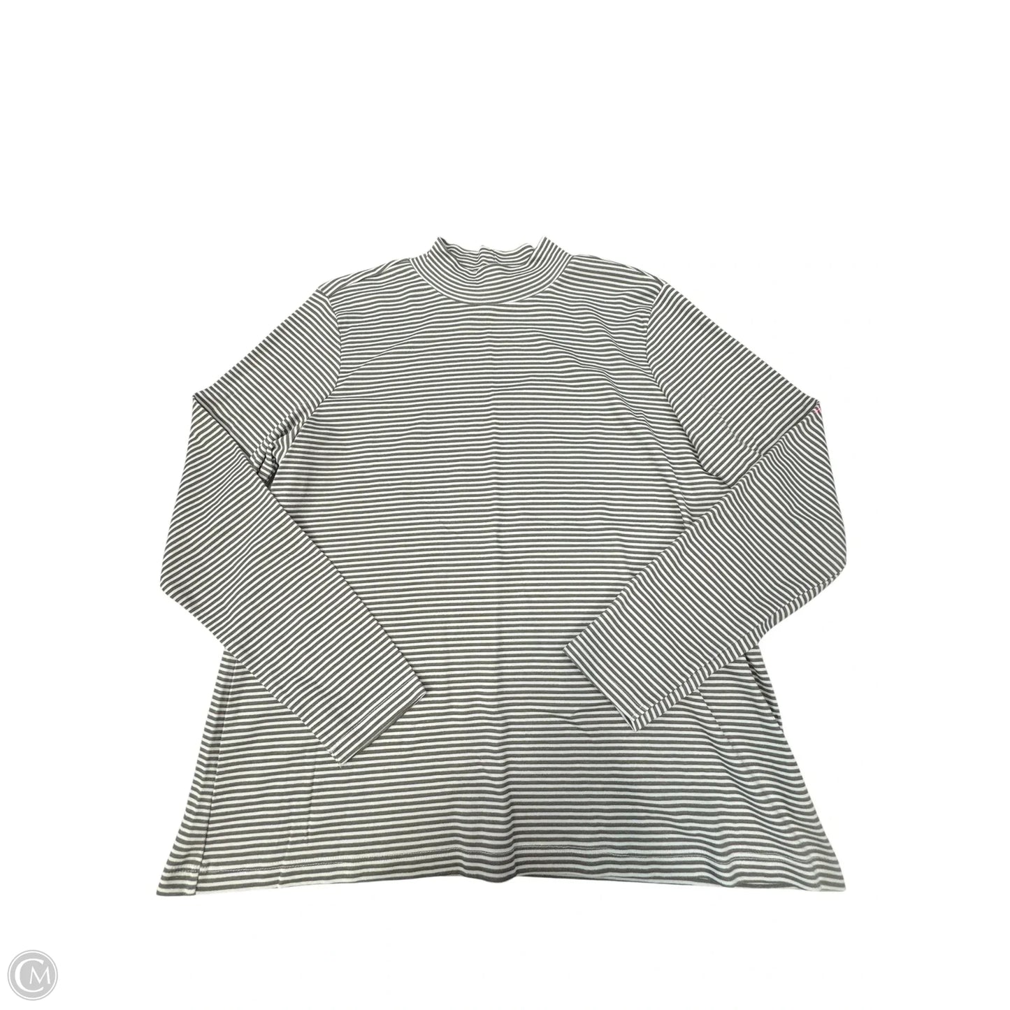 Top Long Sleeve By Clothes Mentor In Grey & White, Size: Xl
