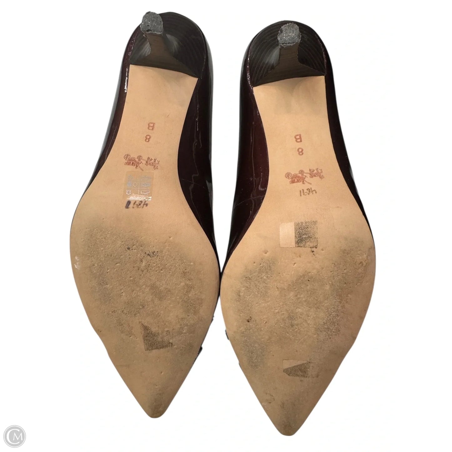 Shoes Designer By Coach In Maroon, Size: 8