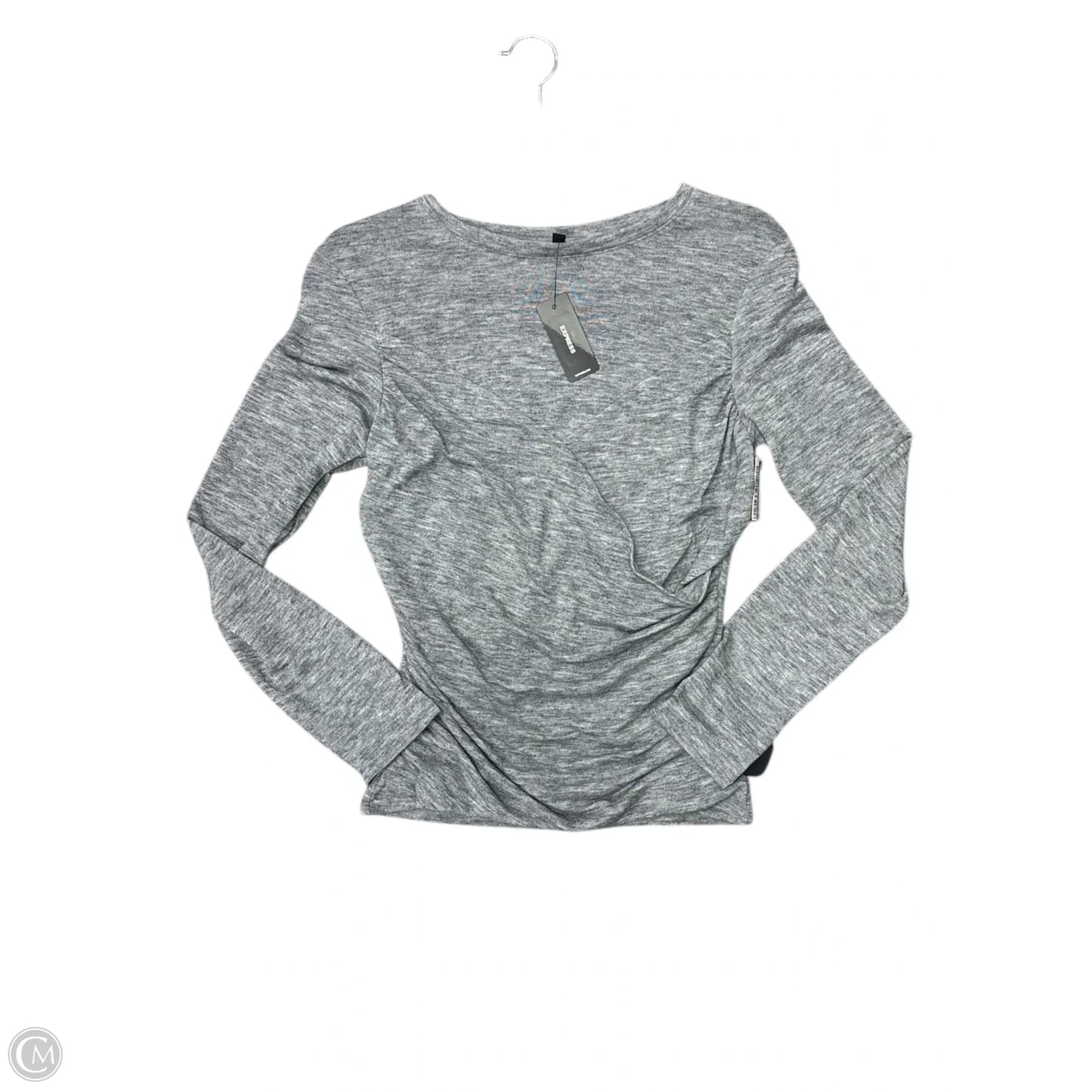 Top Long Sleeve By Express In Grey, Size: M
