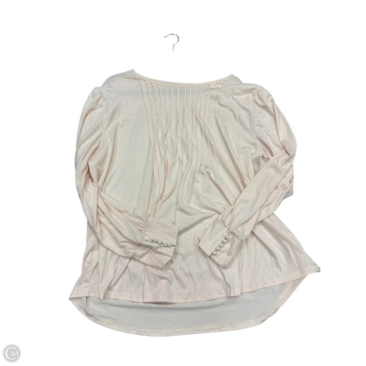 Top Long Sleeve By Clothes Mentor In Cream, Size: 3x