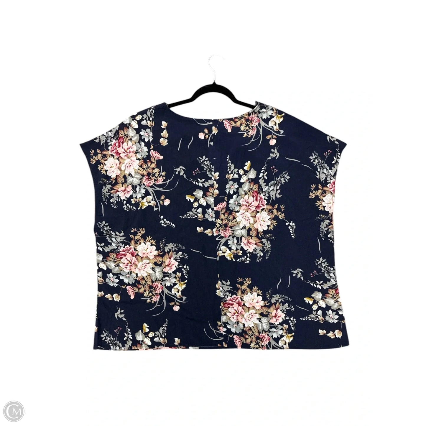 Top Short Sleeve By Shein In Navy, Size: 4x