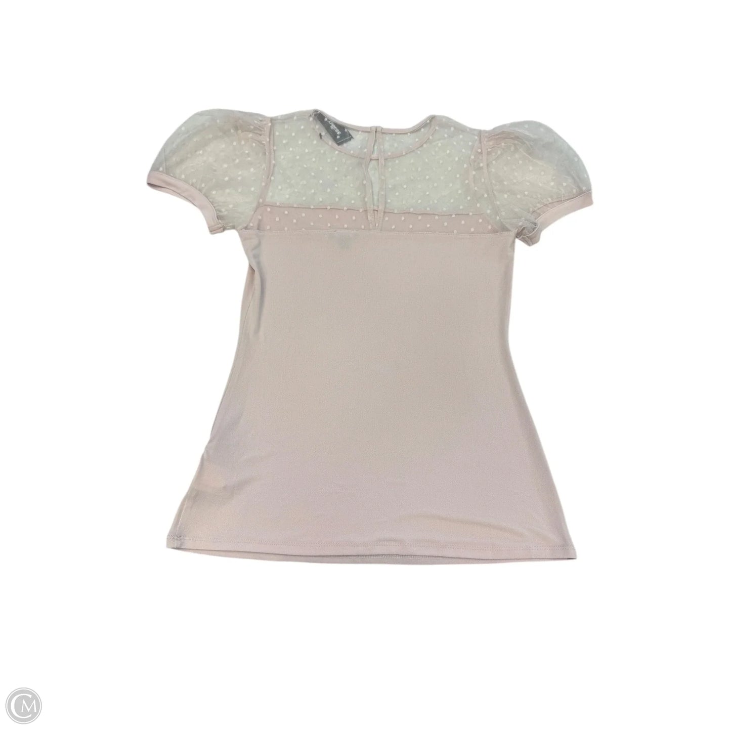 Blouse Short Sleeve By Express In Pink, Size: M