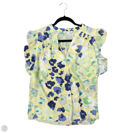 Top Short Sleeve By Zac And Rachel In Yellow, Size: S