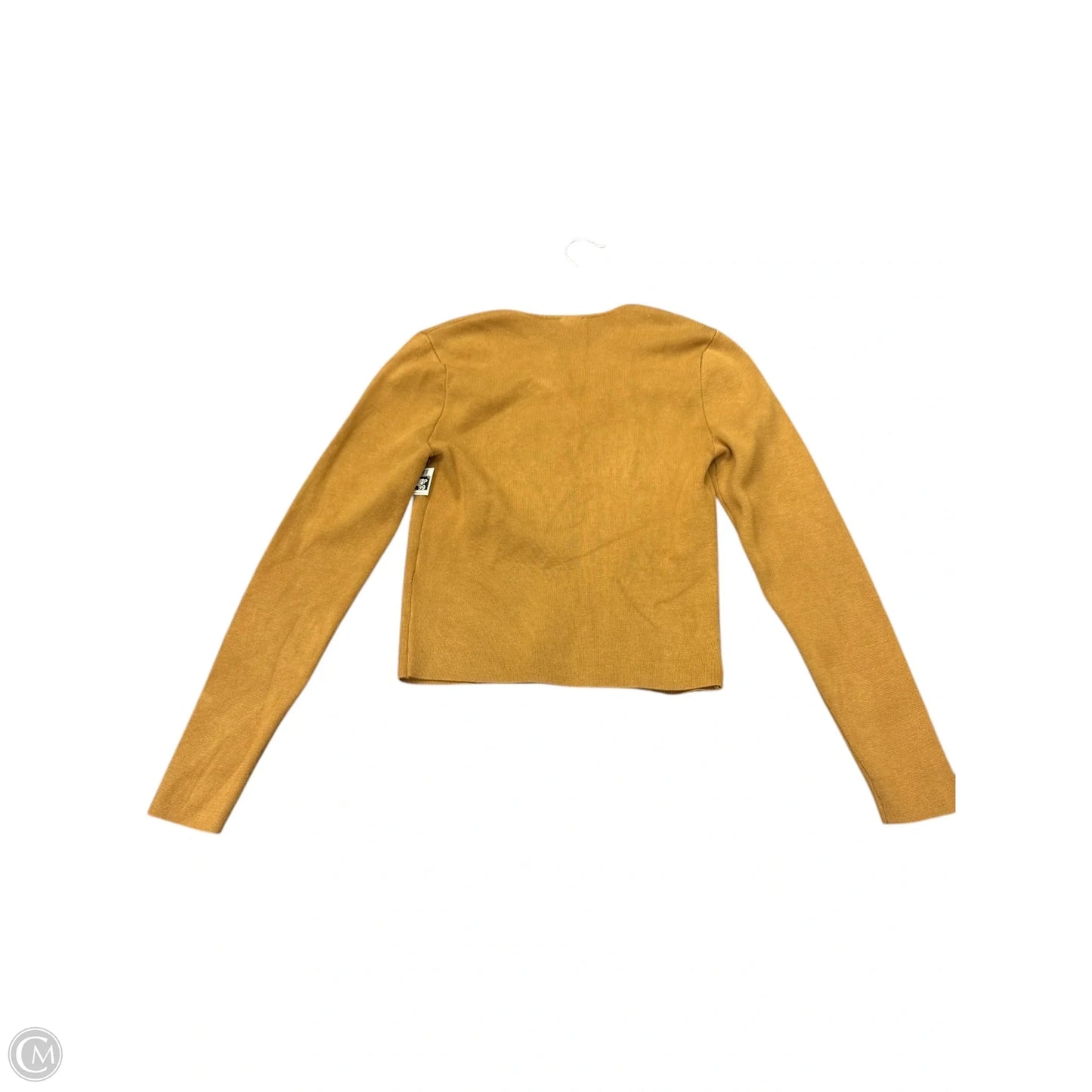 Top Long Sleeve By Abercrombie And Fitch In Tan, Size: M