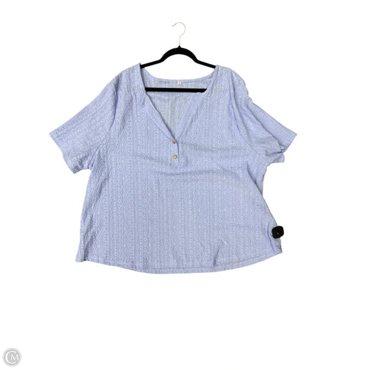 Top Short Sleeve By Cme In Purple, Size: 4x