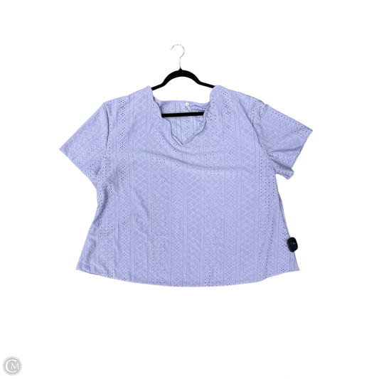 Top Short Sleeve By Cme In Purple, Size: 4x