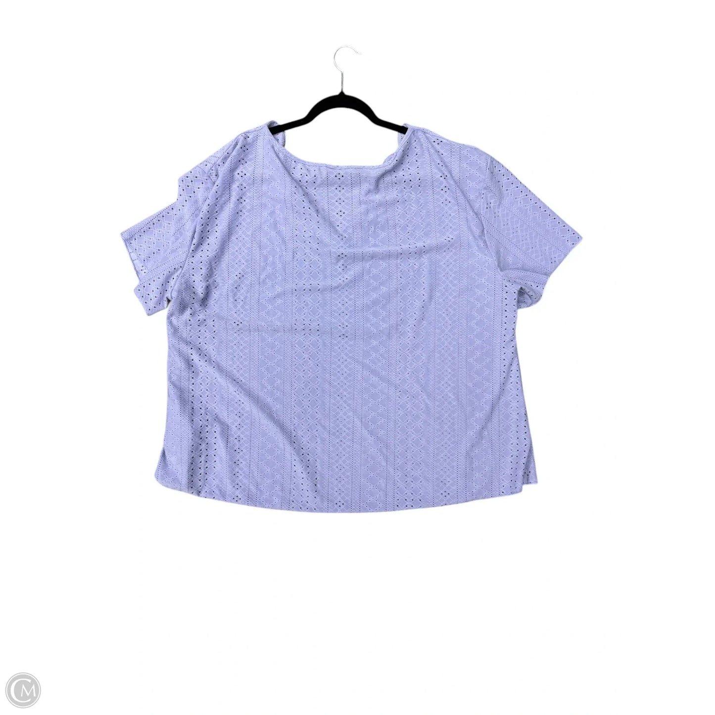 Top Short Sleeve By Cme In Purple, Size: 4x