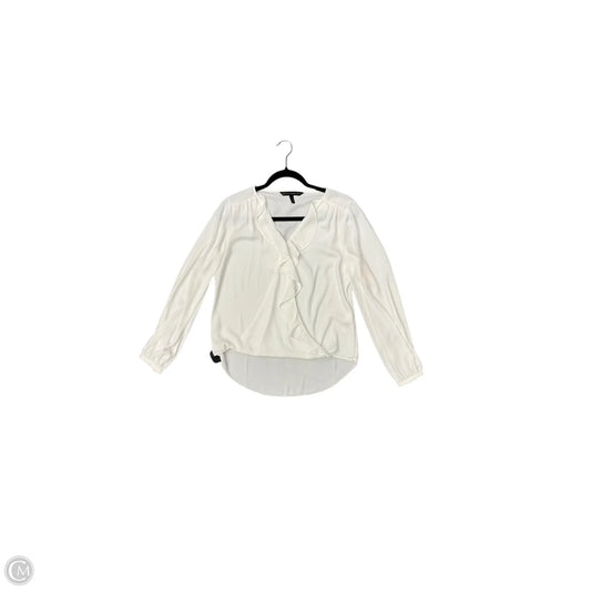 Blouse Long Sleeve By White House Black Market In Ivory, Size: S
