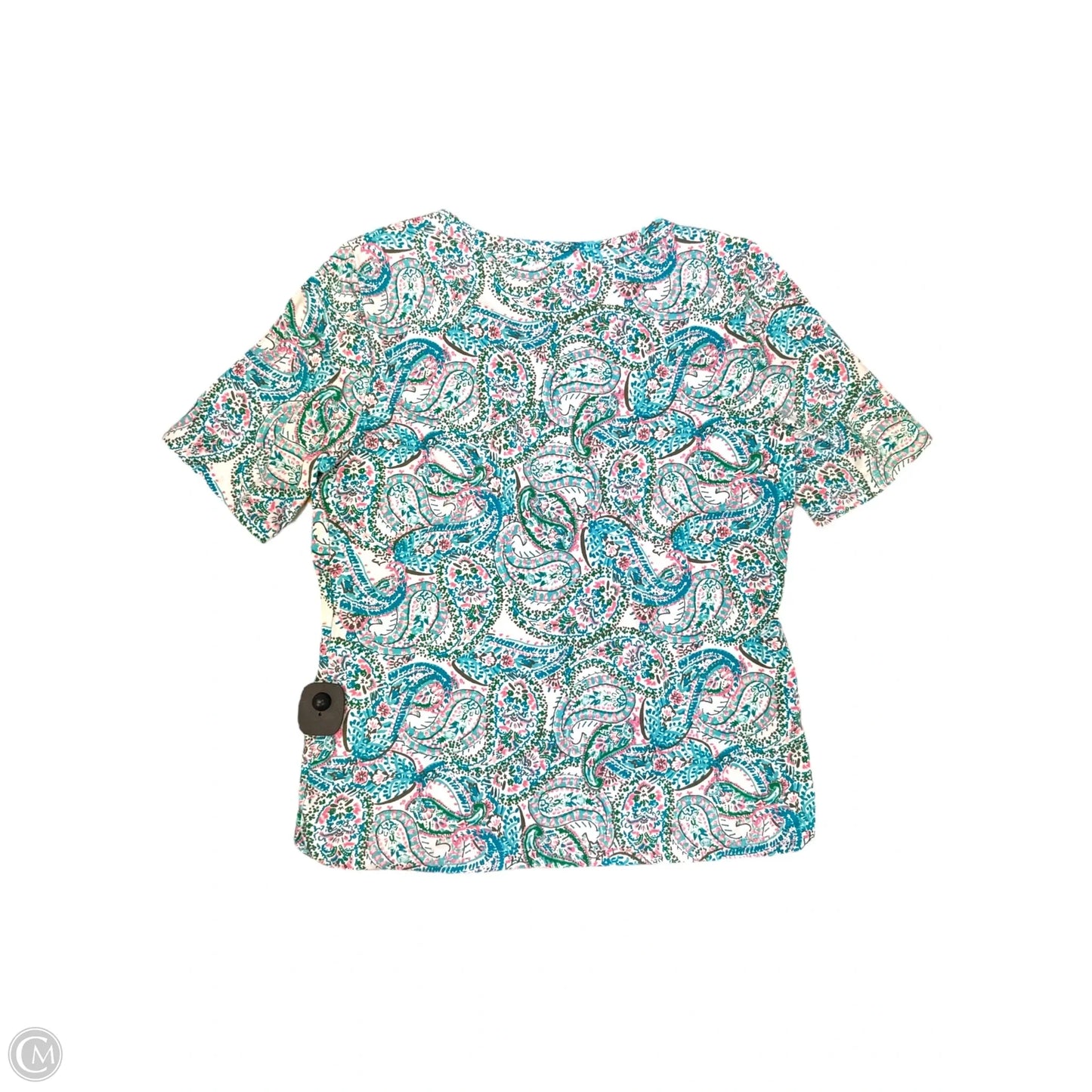 Top Short Sleeve By Talbots In Paisley Print, Size: Mp