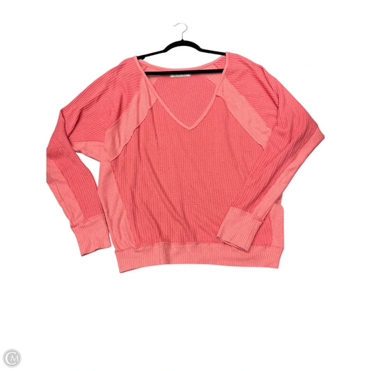 Top Long Sleeve By We The Free In Pink, Size: M