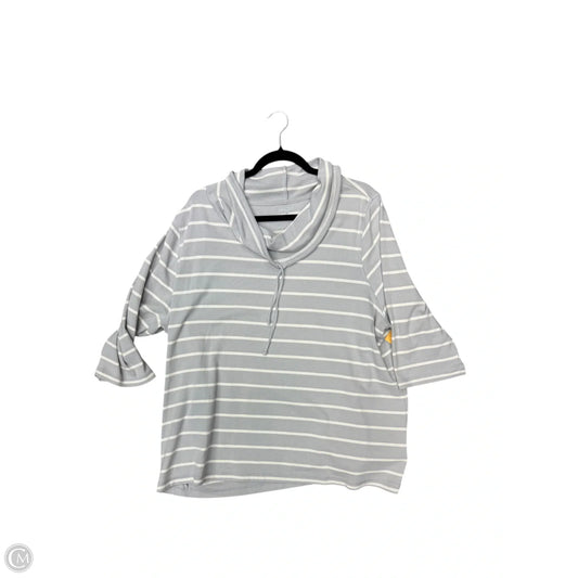 Top Short Sleeve By Studio Works In Grey, Size: 3x