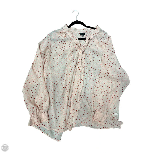 Blouse Long Sleeve By Torrid In Pink, Size: 3x
