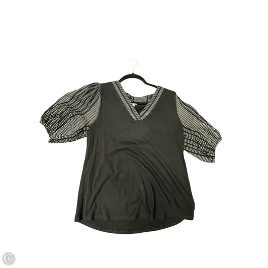 Top Short Sleeve By Chicos In Black, Size: M