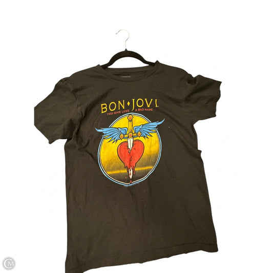 Top Short Sleeve By Clothes Mentor In Black, Size: S