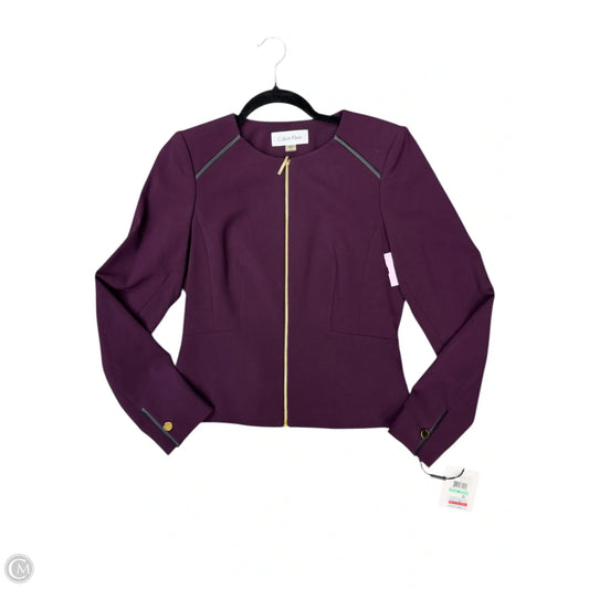 Blazer By Calvin Klein In Purple, Size: 8p