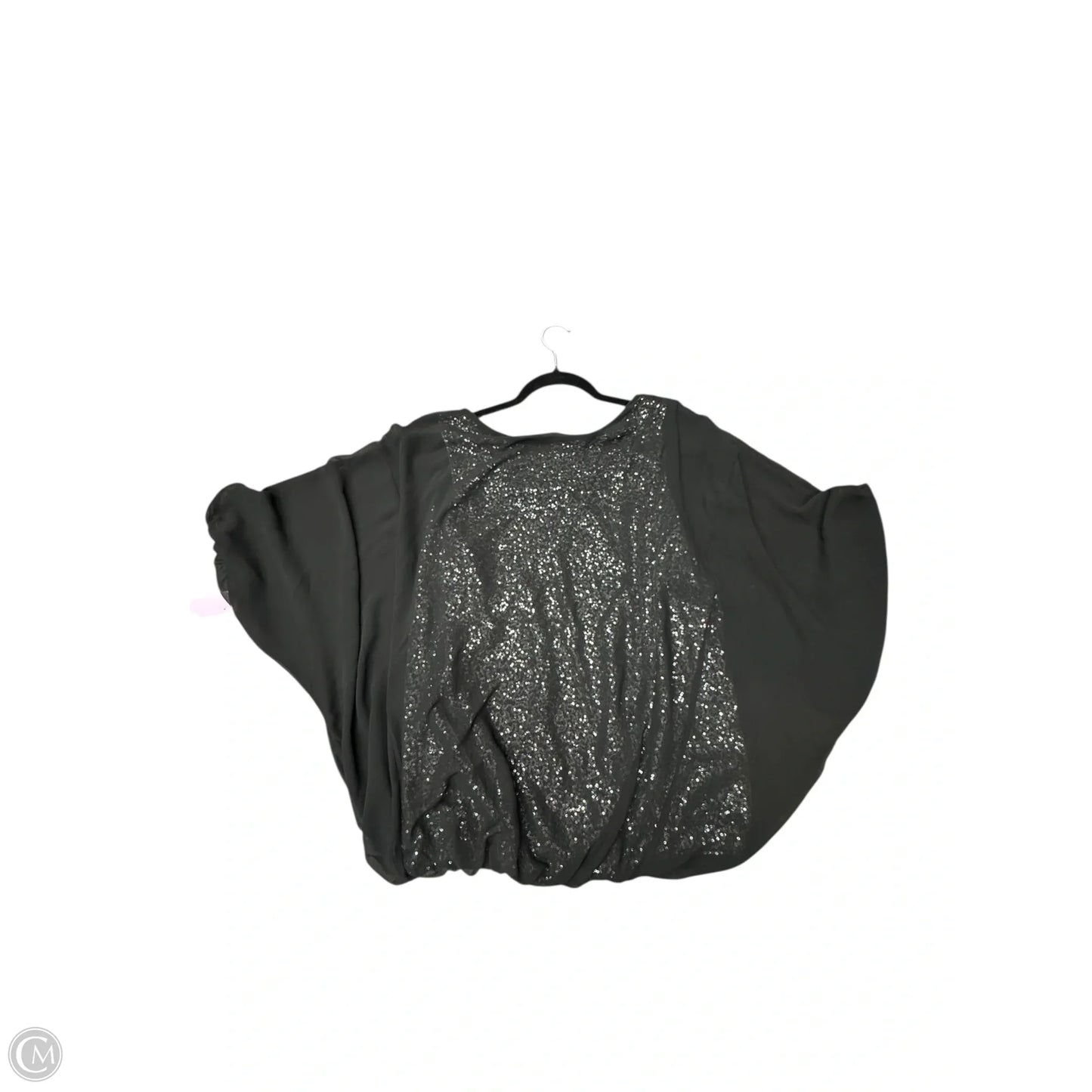 Blouse Short Sleeve By Christopher And Banks In Black, Size: L
