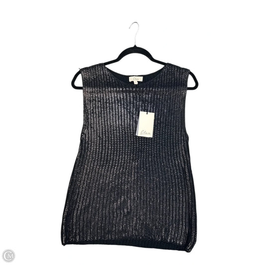 Top Sleeveless By Elan In Black, Size: L
