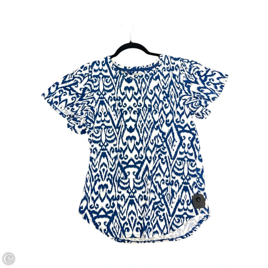 Top Short Sleeve By Chicos In Blue, Size: S