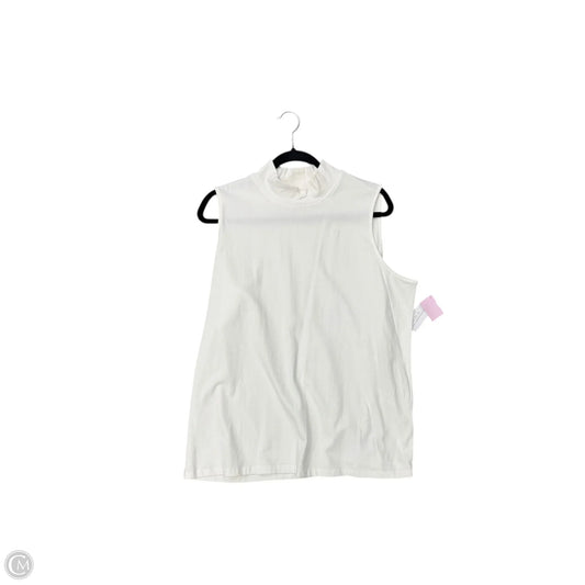 Top Sleeveless By Cj Banks In White, Size: 1x