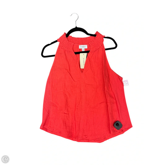 Top Sleeveless By Evereve In Red, Size: Xl