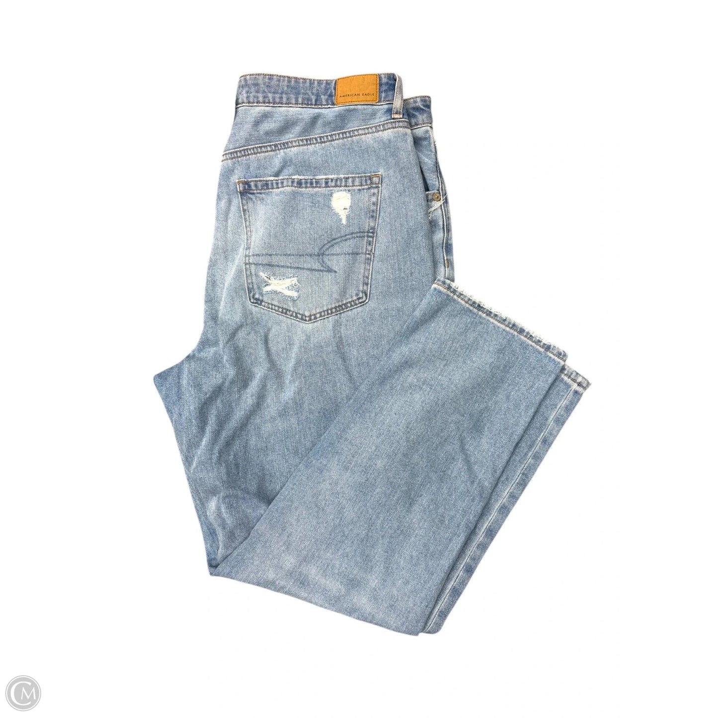 Jeans Boyfriend By American Eagle In Blue Denim, Size: 18