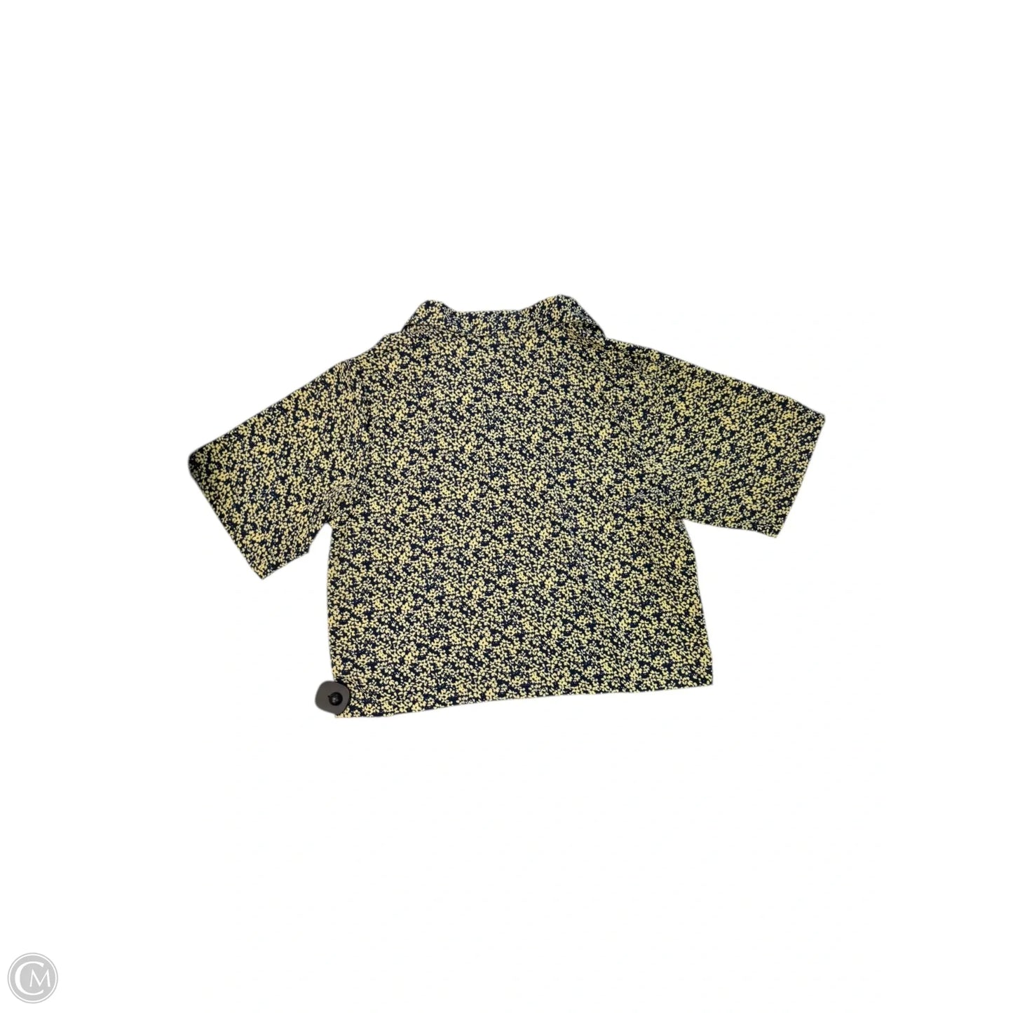 Blouse Short Sleeve By Cmc In Navy, Size: Xl