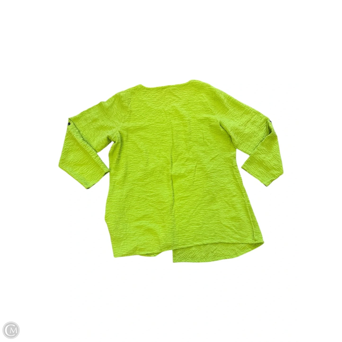 Blouse 3/4 Sleeve By Ali Miles In Green, Size: 1x