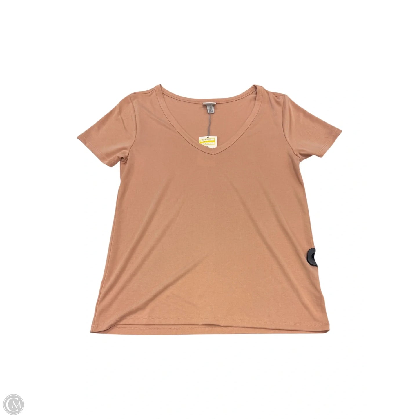 Top Short Sleeve Basic By A New Day In Peach, Size: S
