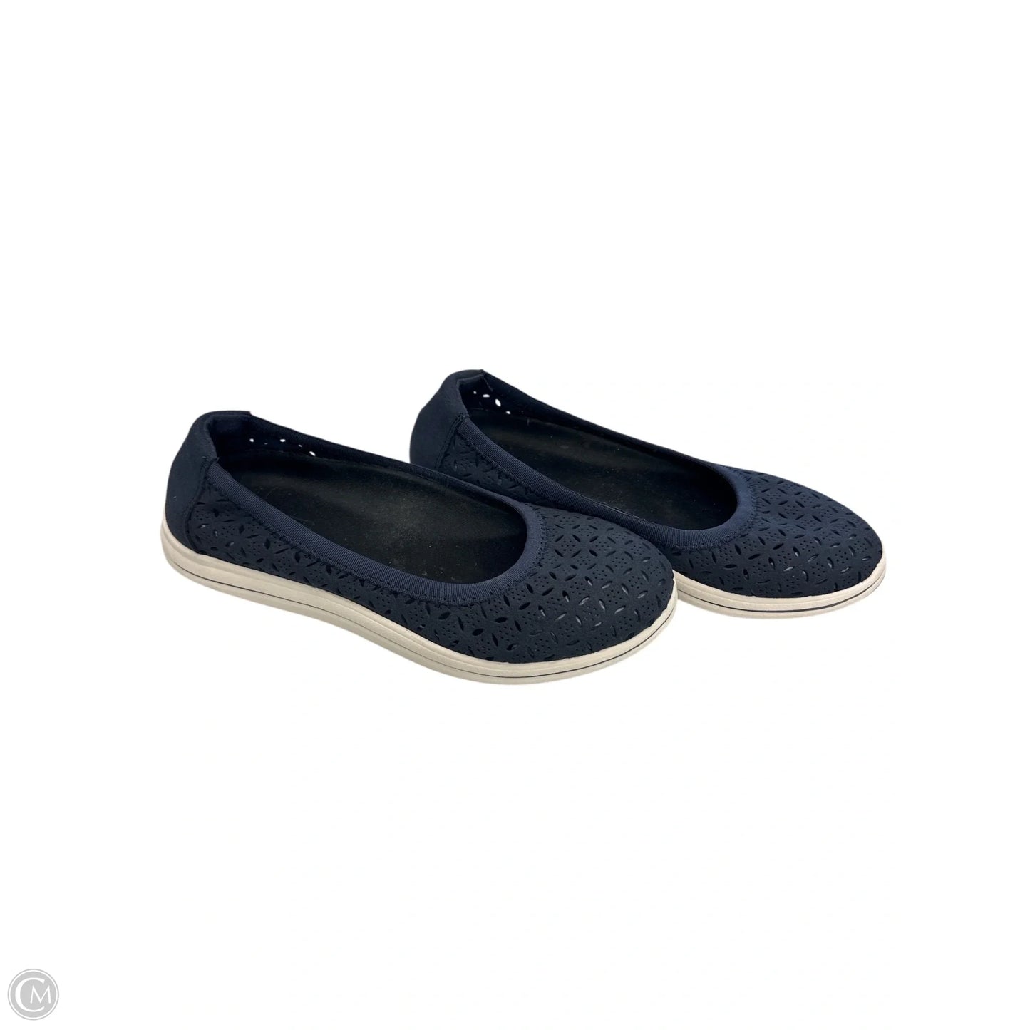 Shoes Flats By Clarks In Navy, Size: 7.5